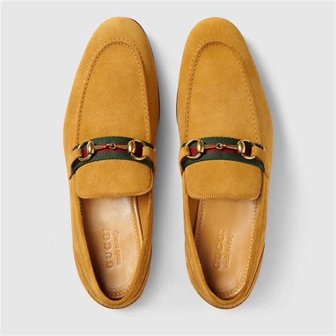 red suede gucci loafers|Gucci suede horsebit loafer.